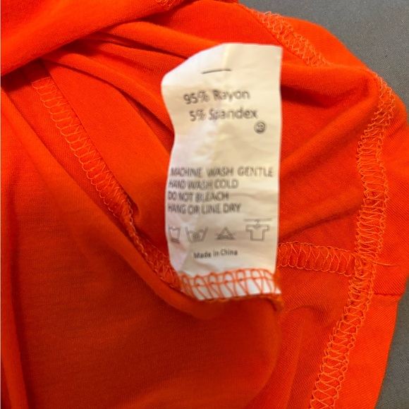 Bright Orange Women's Tunic Top - Picture 4 of 4